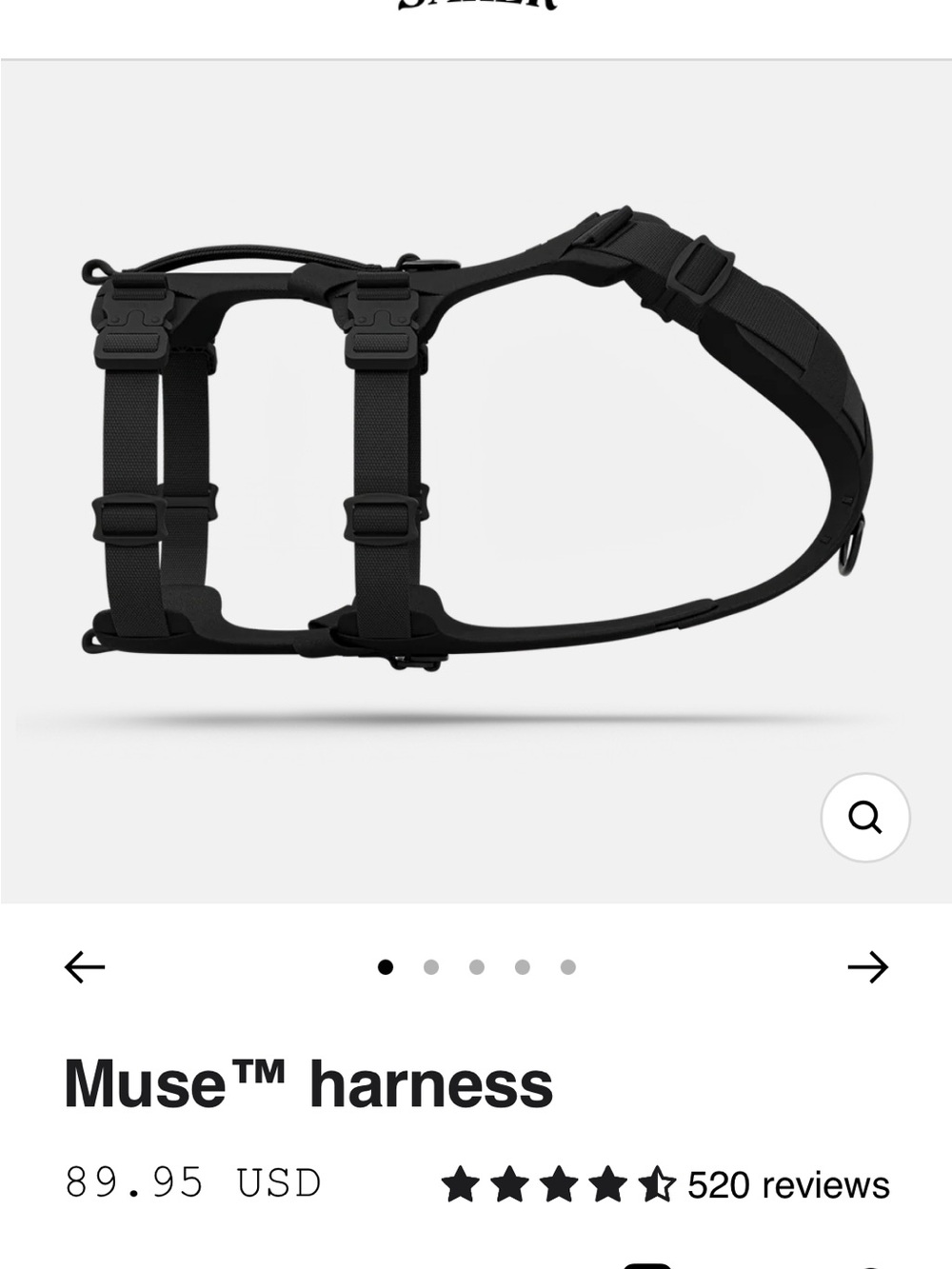 Muse Black Men's Tactical Chest Harness with Adjustable Straps